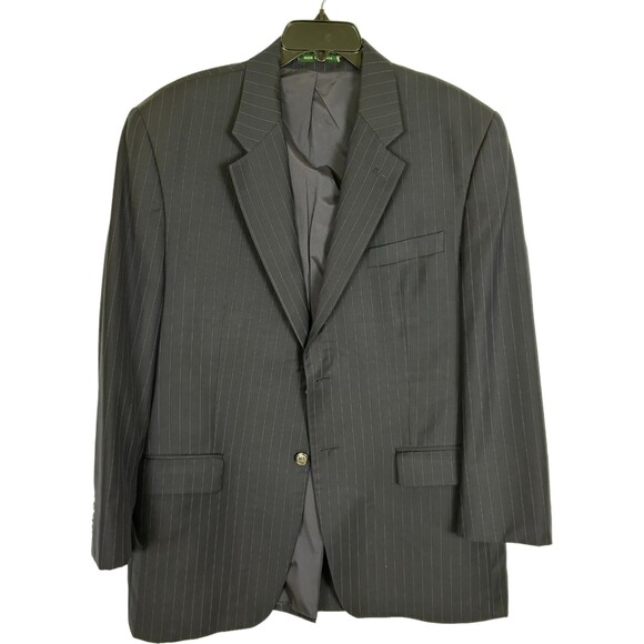 Lauren Ralph Lauren Suit Jacket Men’s 42R Wool Navy Blue Striped Macy’s Canada - Picture 1 of 7